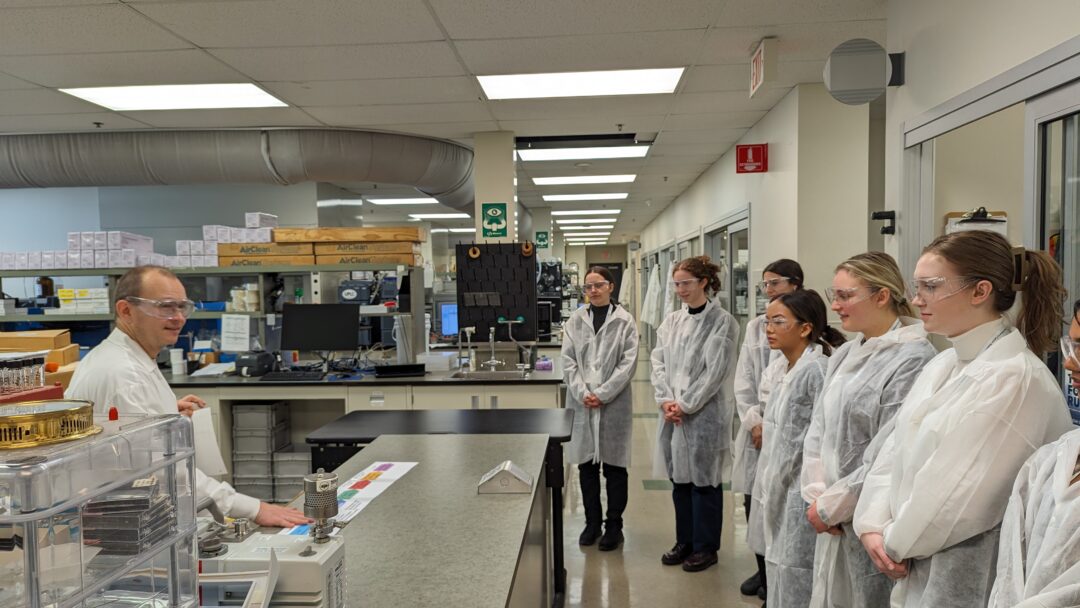 Students in a lab.